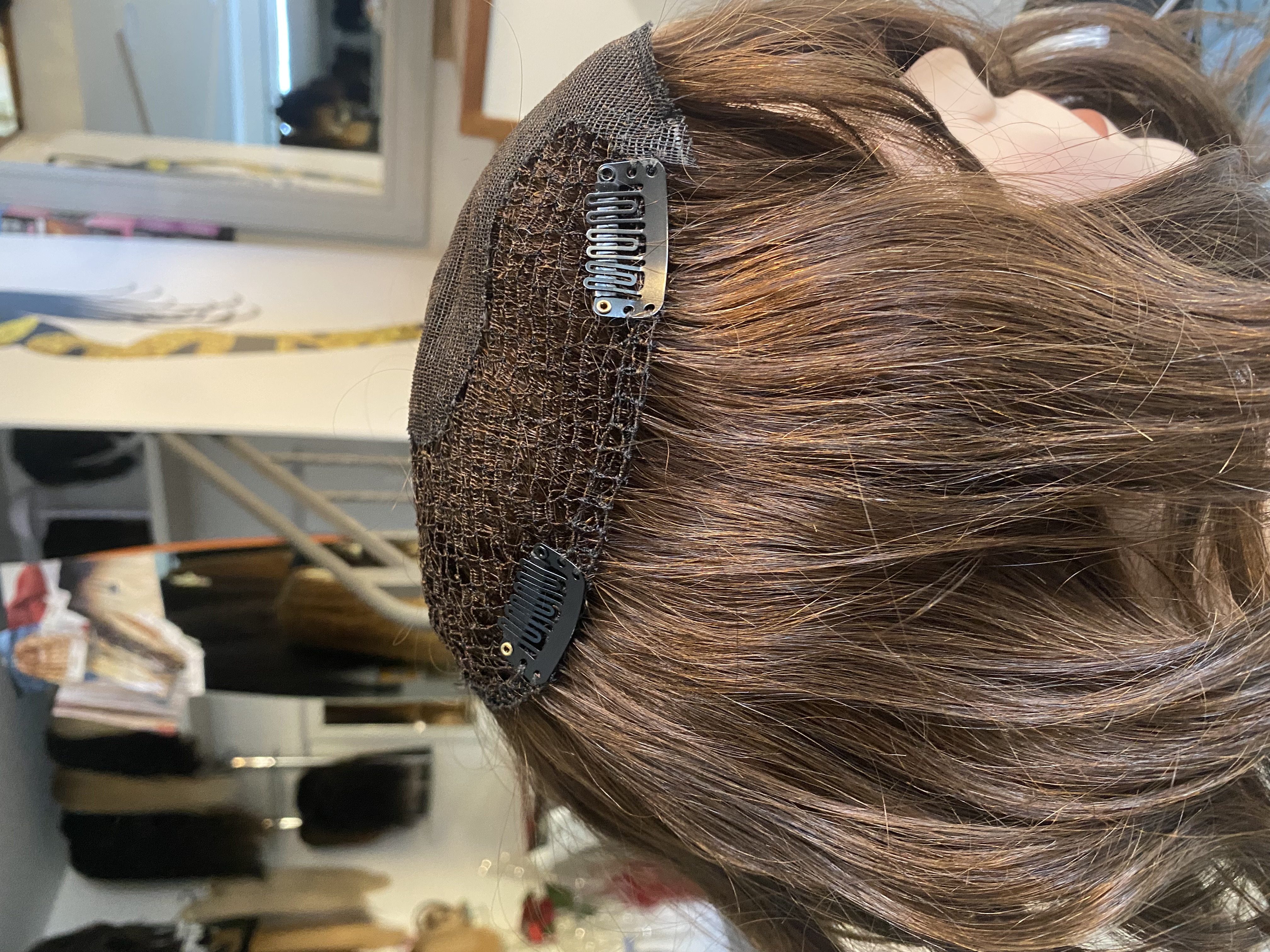 Toupet Microlinea con clip capelli veri remy